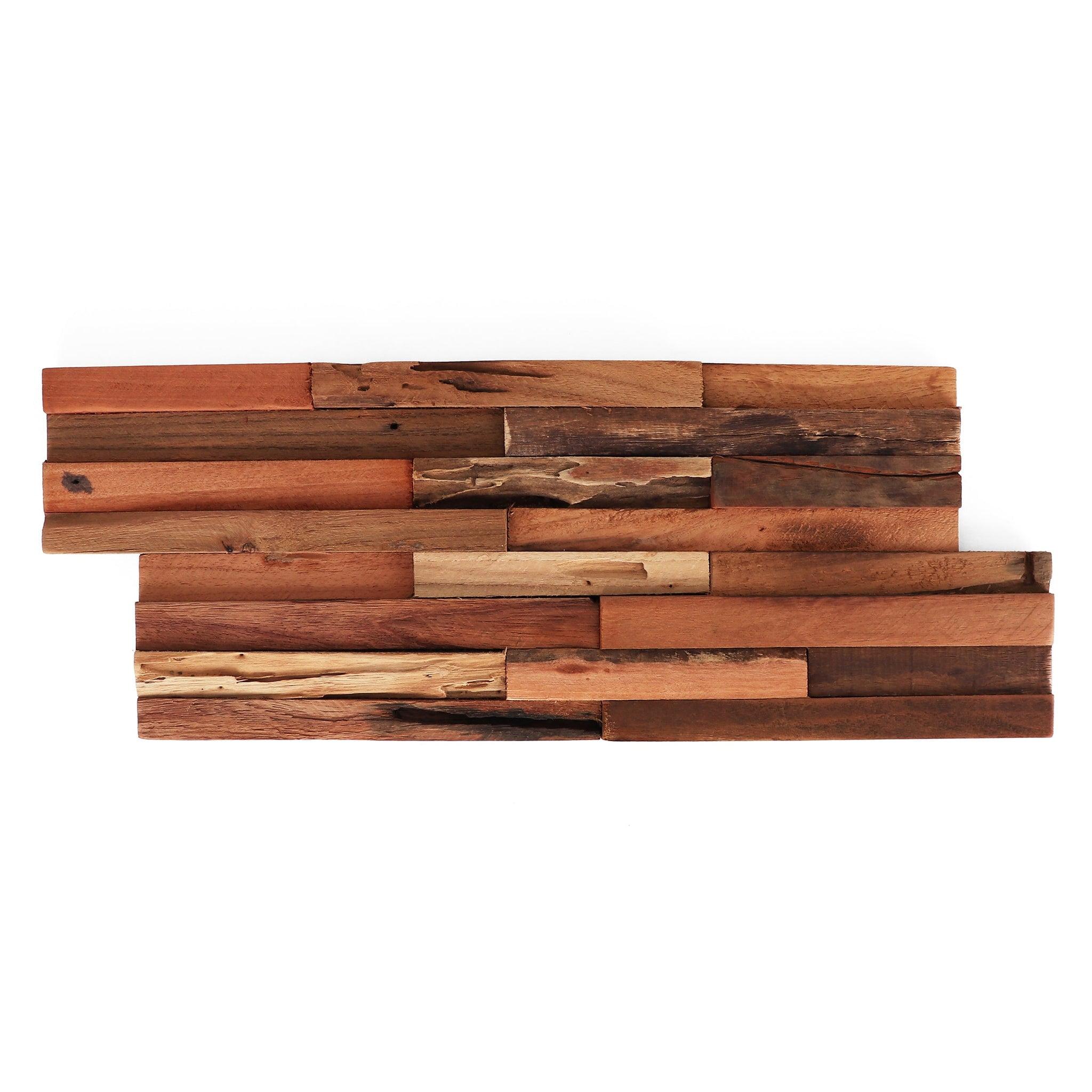 Reclaimed Teak 3D Wall Panels (24-pack)