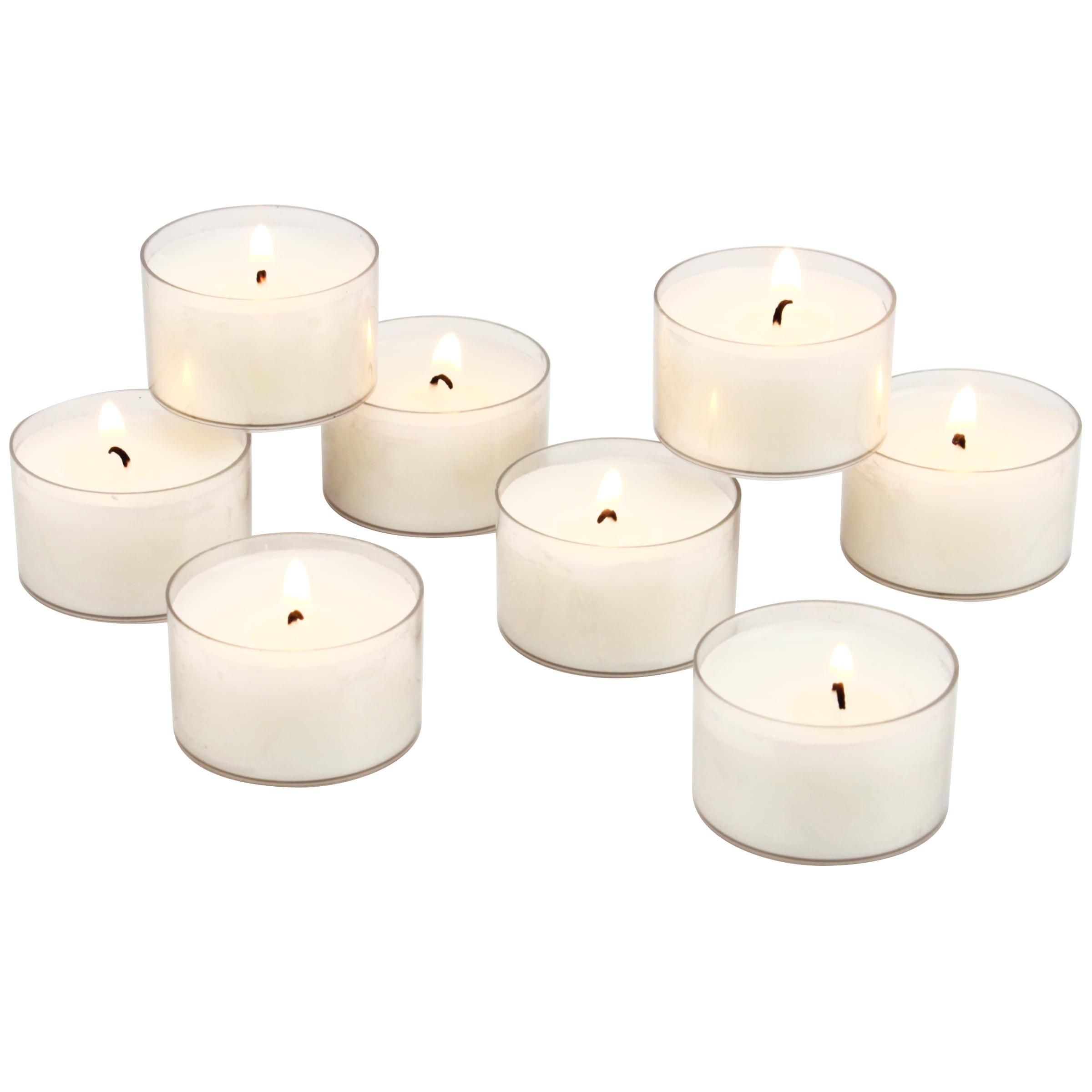 Sustainable Palm Wax White Tealight Candles, 96 Pack