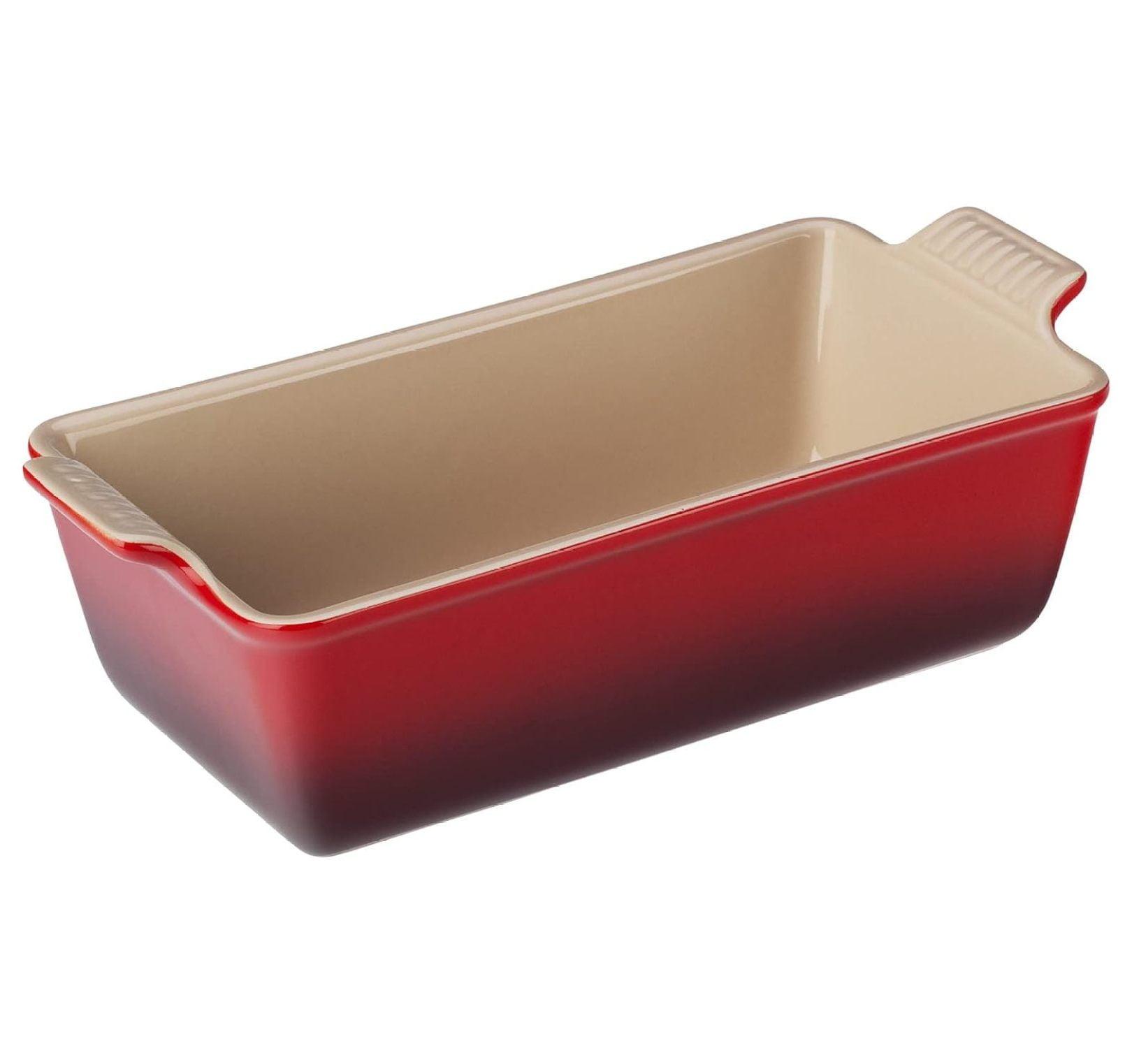 Cerise Red Ombre Stoneware Non-Stick Bread Loaf Baker