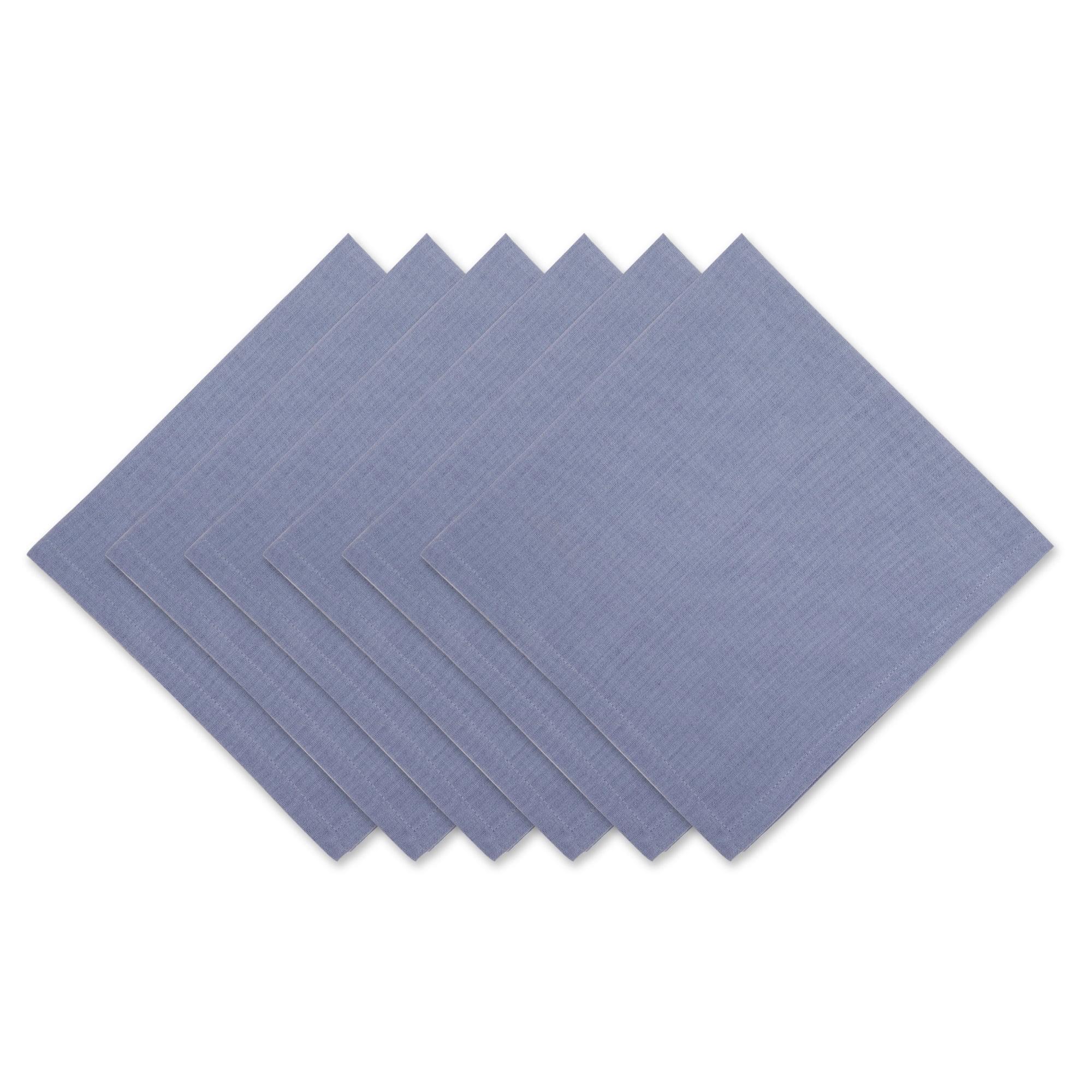 Design Imports Stonewash Blue Solid Napkin Set/6