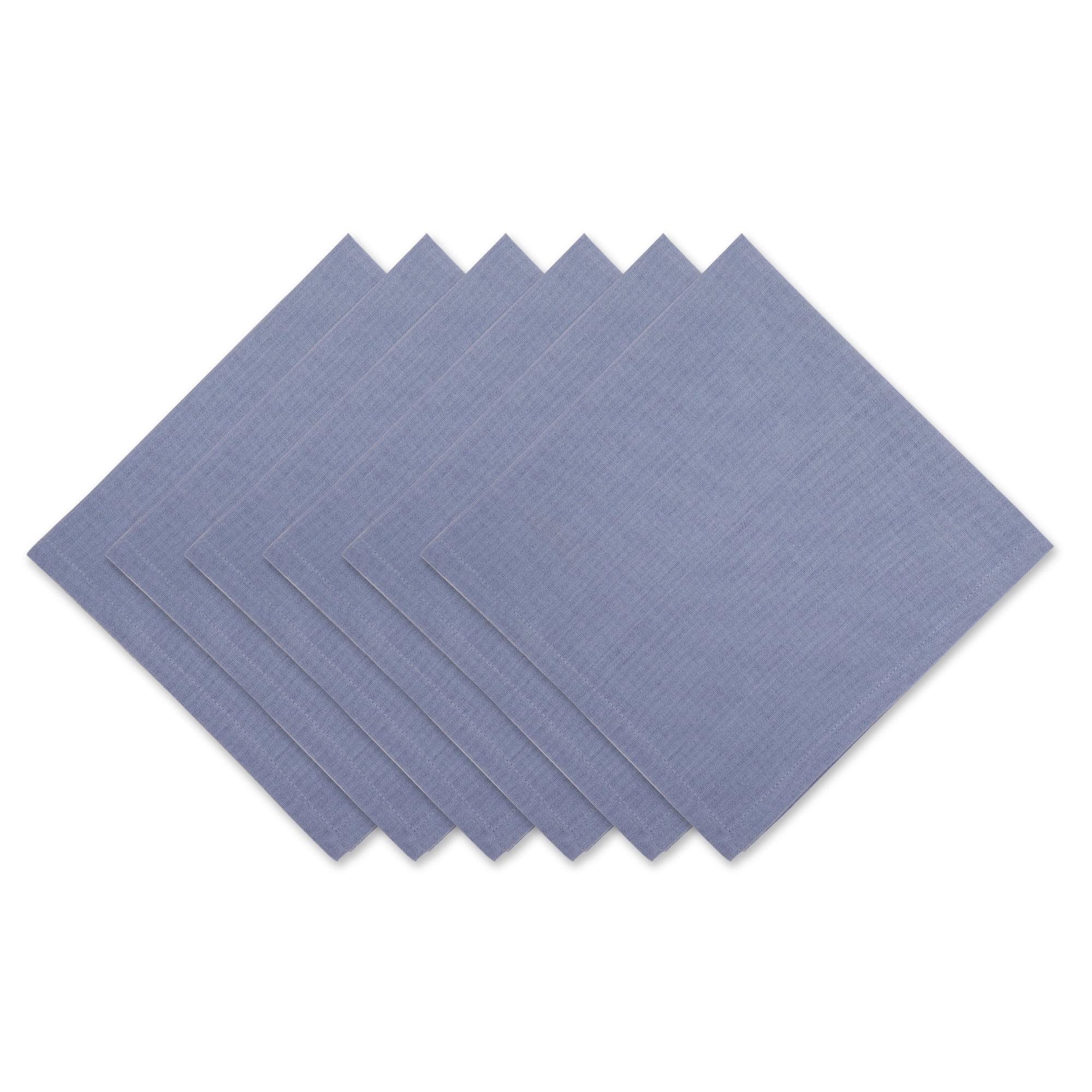 Design Imports Stonewash Blue Solid Napkin Set/6