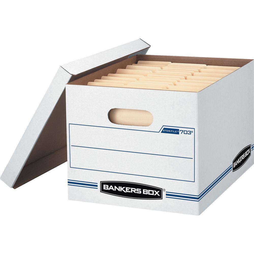 Bankers Box® Stor/File Box w/Lid & Handle, Ltr/Lgl, 12 x 15 x 10, WE/Blue, 12/Ctn