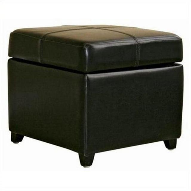 Storage Cube Ottoman in Black