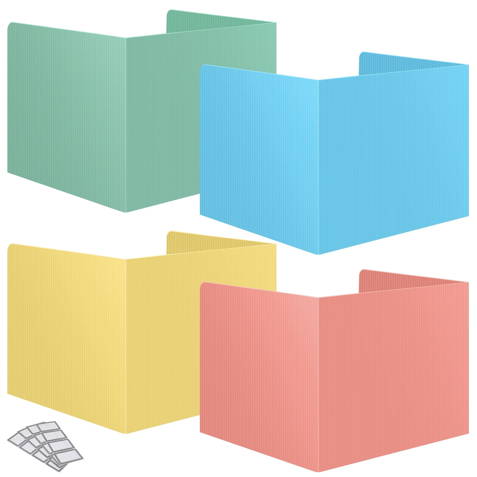Storage Standard Student Desk Dividers Classroom Privacy Desktop Partition Shield Pastel Colors 16 Pack Study Carrel