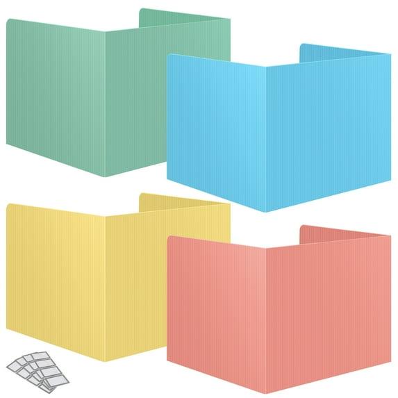 Storage Standard Student Desk Dividers Classroom Privacy Desktop Partition Shield Pastel Colors 16 Pack Study Carrel