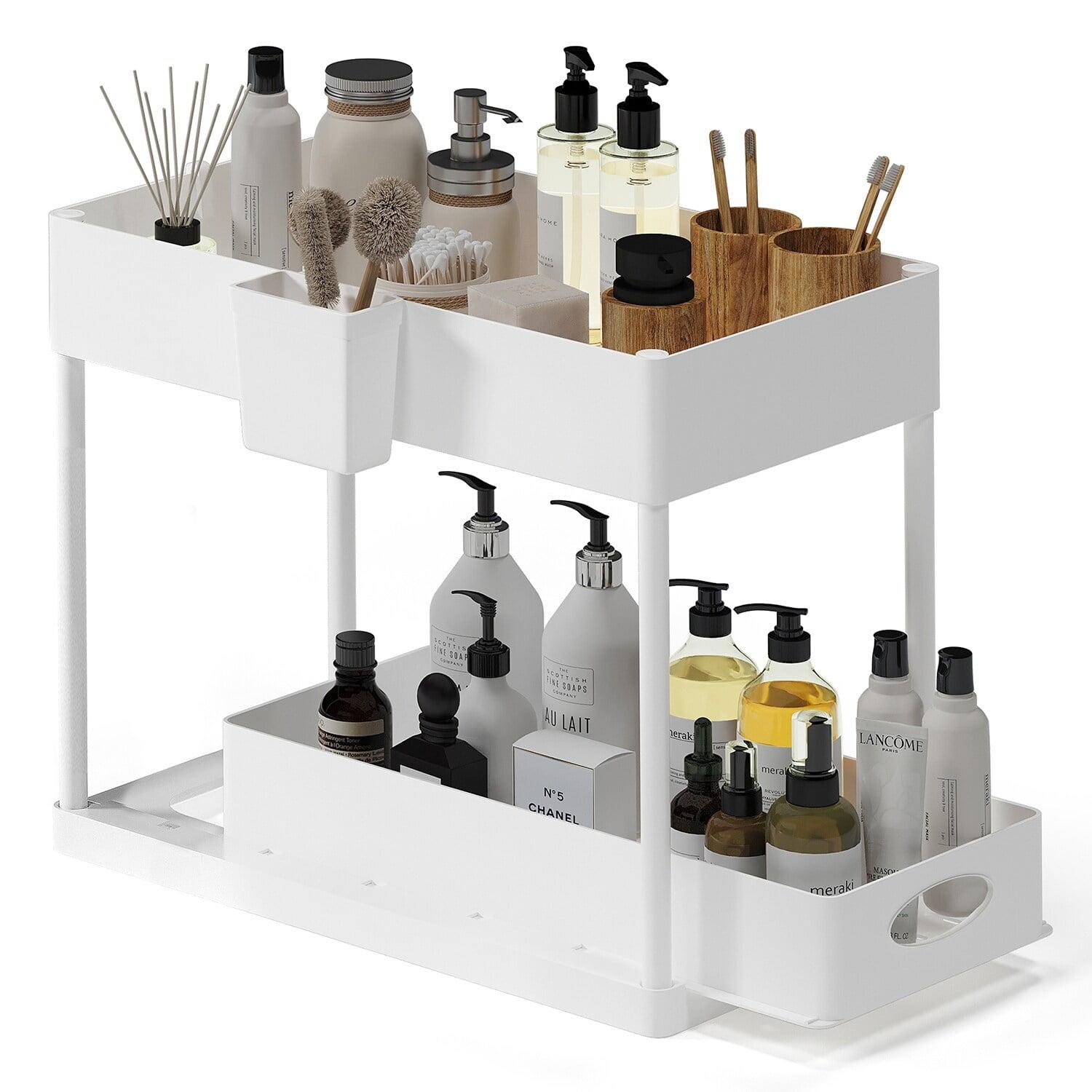 StorageBud 2-Tier Under Sink Organizer and Storage with Sliding Drawer