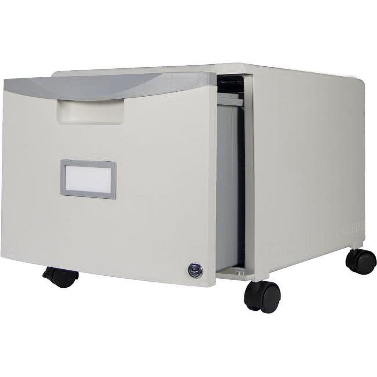 Gray Lockable Mobile Plastic Legal Size File Cabinet