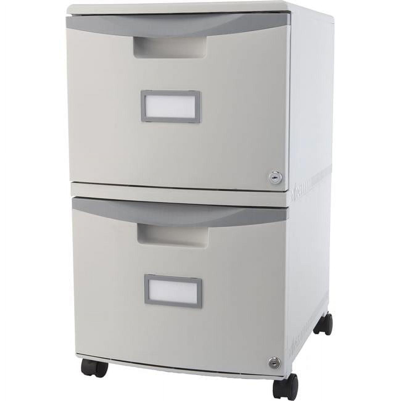 Two-Drawer Mobile Filing Cabinet 14.75w x 18.25d x 26h, Gray,Letter