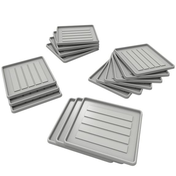 Storex School Locker / Office Cubicle Boot Tray, Gray, 18-Pack