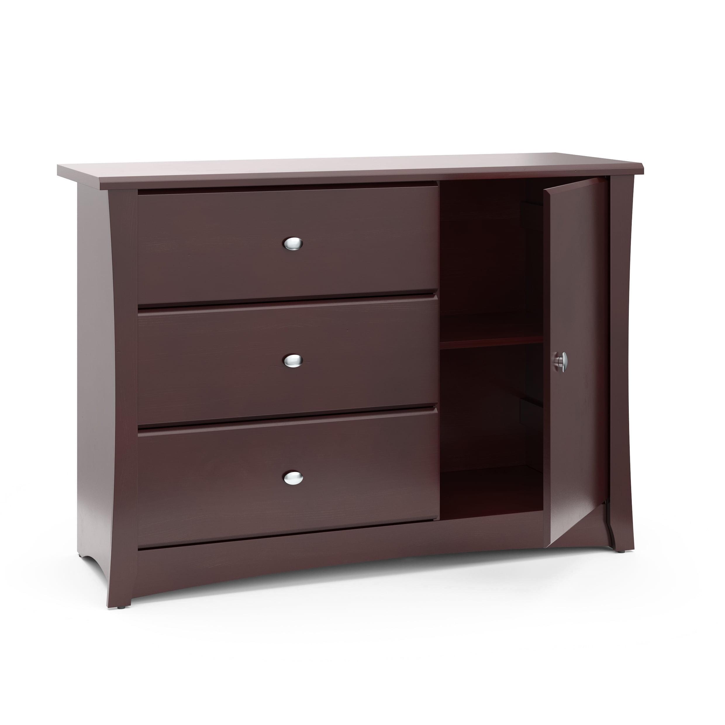 Storkcraft Crescent 3 Drawer Nursery Combo Dresser, Espresso