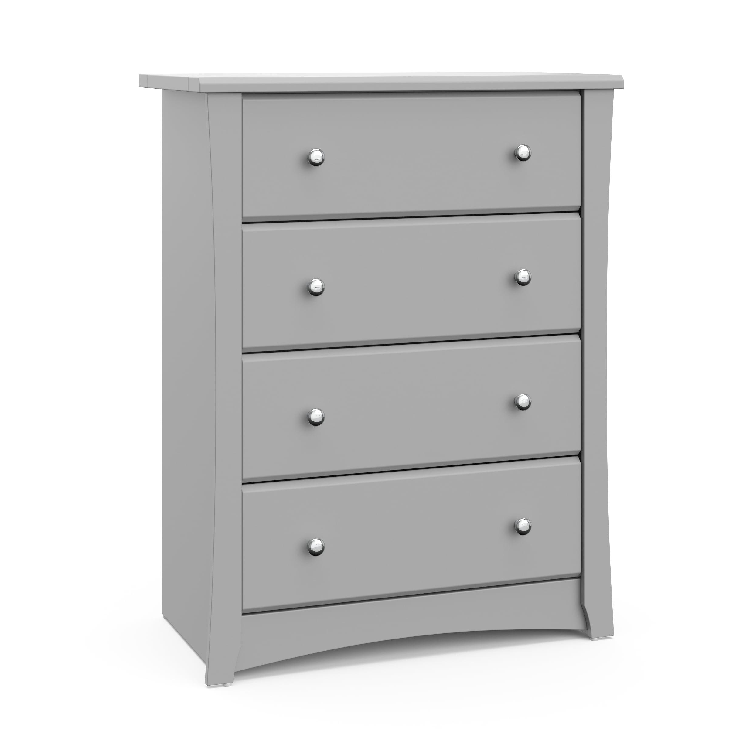 Pebble Gray Vertical 4-Drawer Nursery Dresser