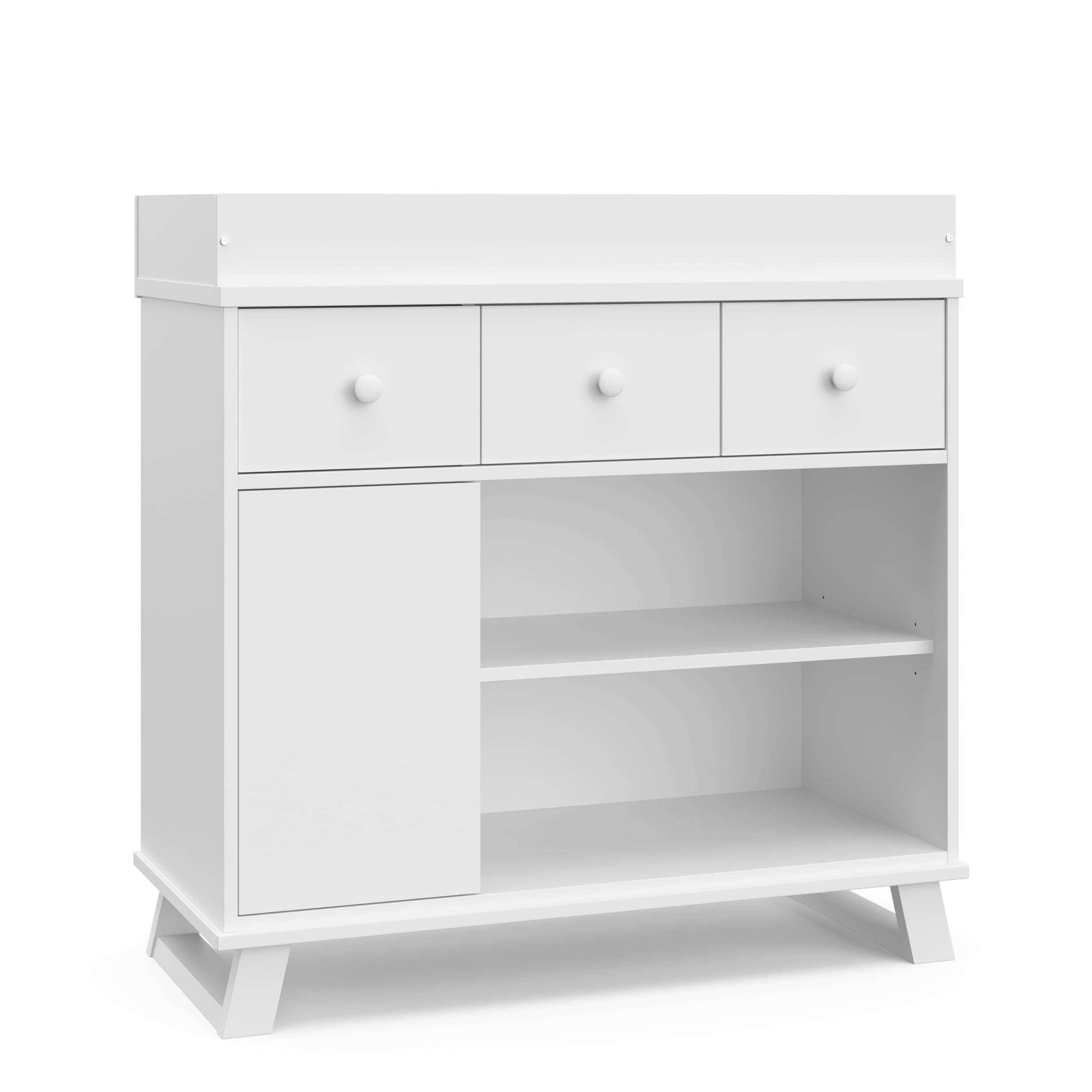 Storkcraft Modern Infant Nursery Changing Table Dresser, White