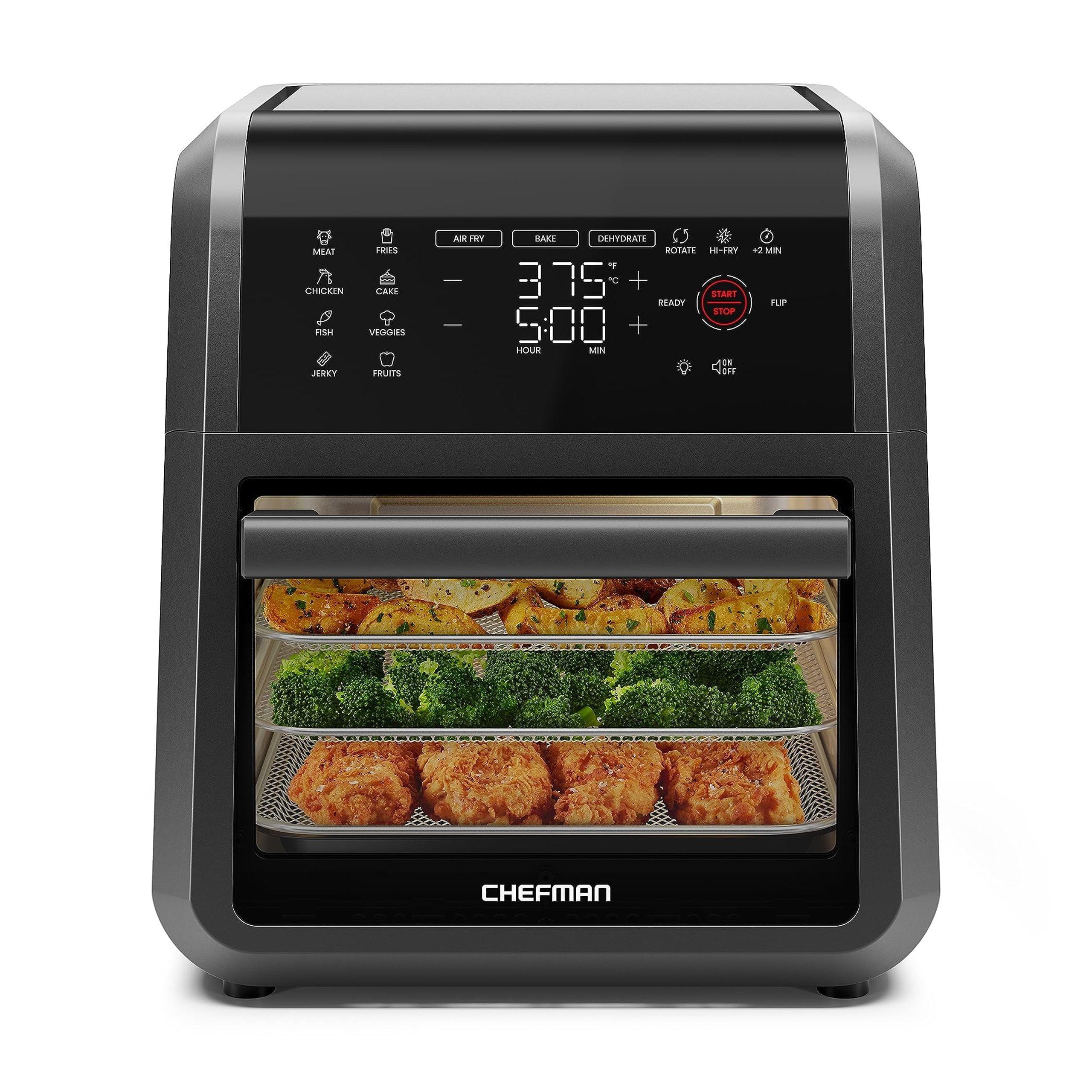 Chefman 6-in-1 Multifunctional Air Fryer Oven w/ 12 Qt Capacity, Digital Touchscreen - Black