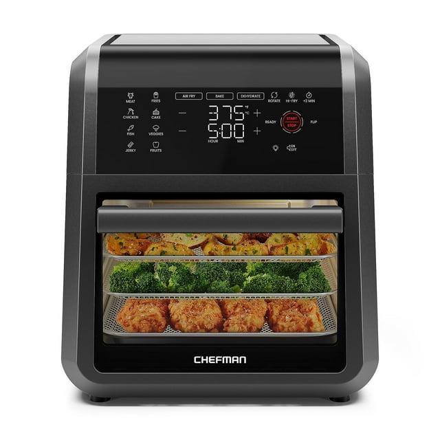 Chefman 6-in-1 Multifunctional Air Fryer Oven w/ 12 Qt Capacity, Digital Touchscreen - Black