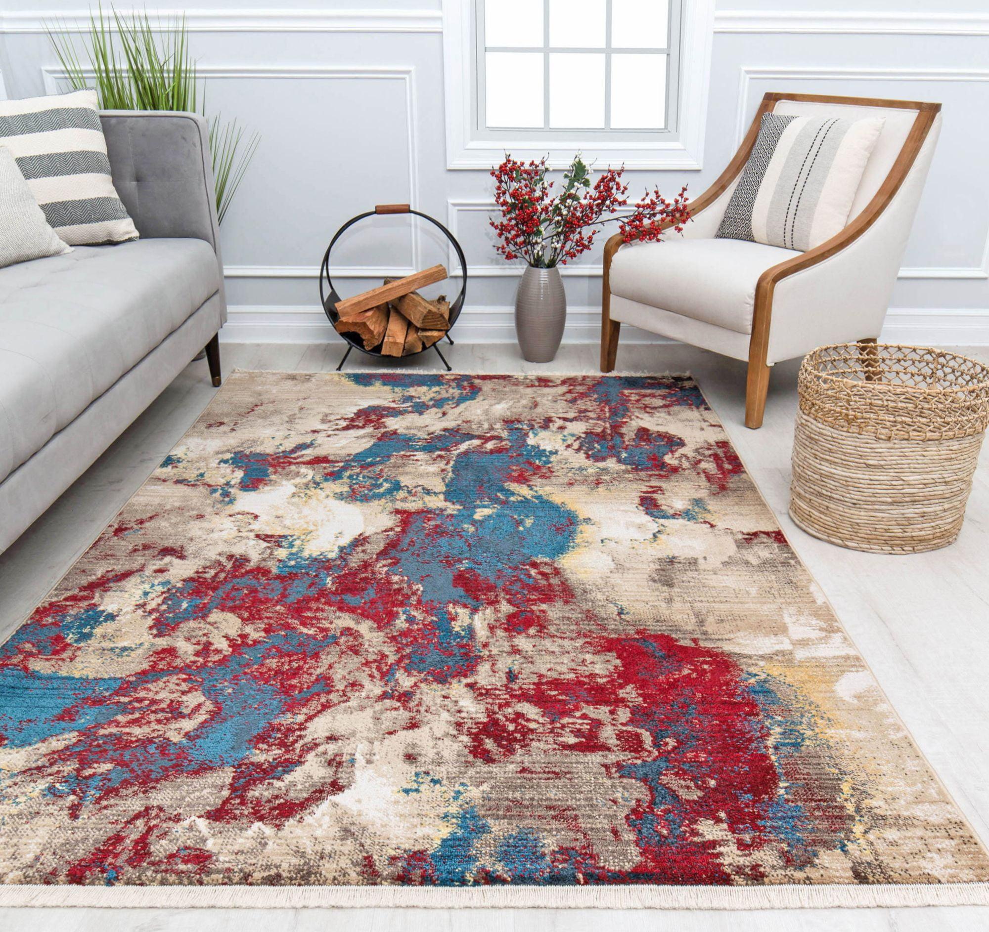 Rugs America Stratford AM20A Liquid Gold Abstract Vintage Gold Area Rug for Dining Room Rug Neutral Rug Living Room Rug Kitchen, 2'6" x 8'