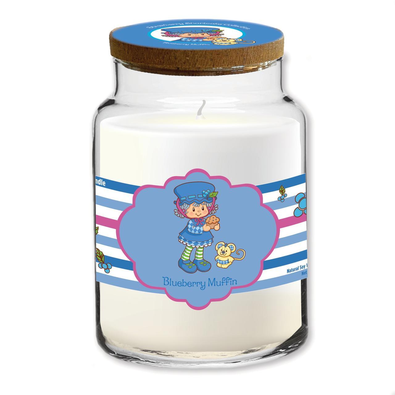 Courtside Market Strawberry Shortcake 26 oz Blueberry Muffin Striped Candle