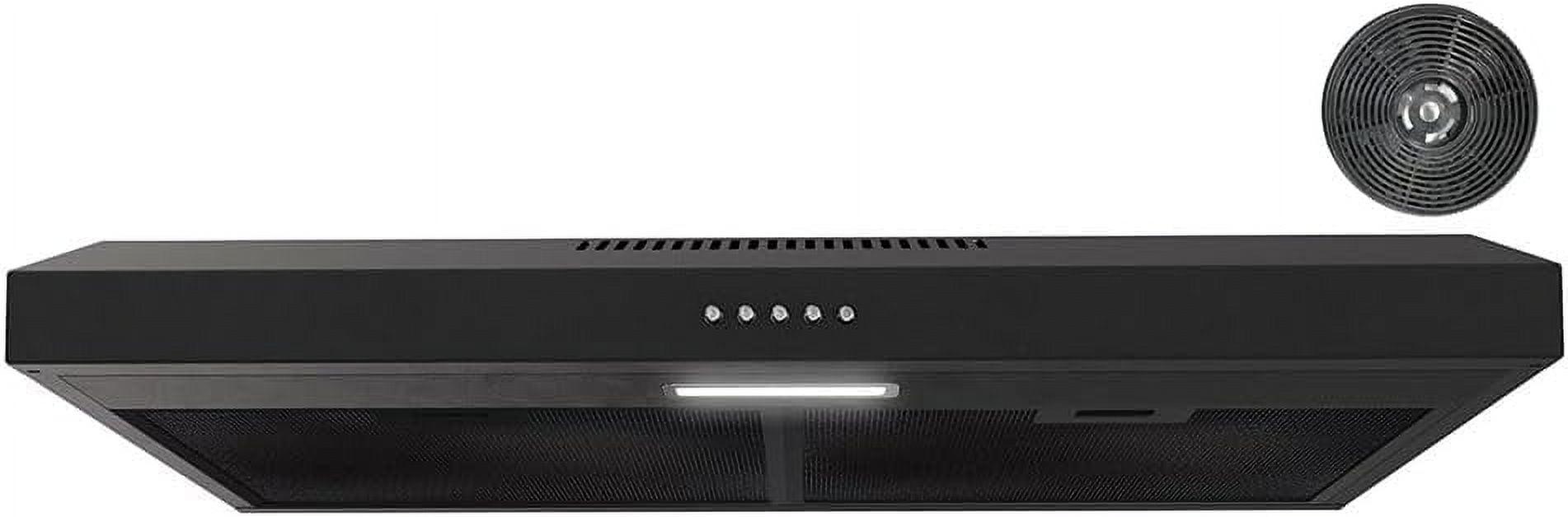 Streamline Cosenza 30" 80 Cubic Feet Per Minute Convertible Under Cabinet Range Hood with Mesh Filter and Light Included