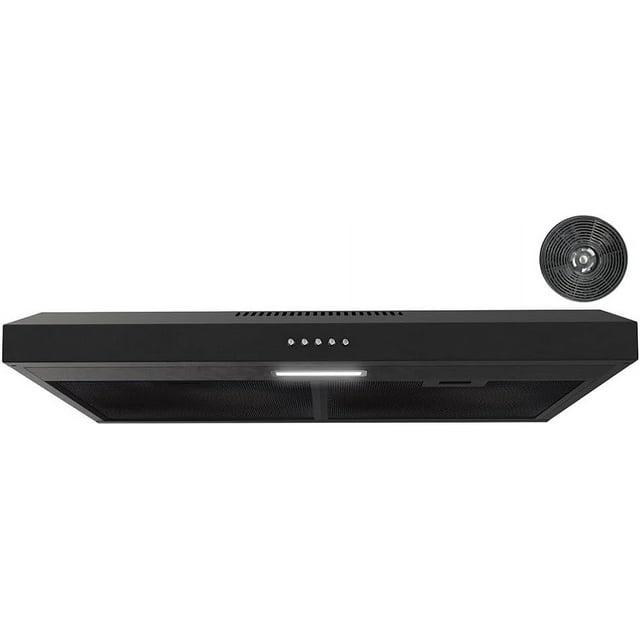 Streamline Cosenza 30" 80 Cubic Feet Per Minute Convertible Under Cabinet Range Hood with Mesh Filter and Light Included