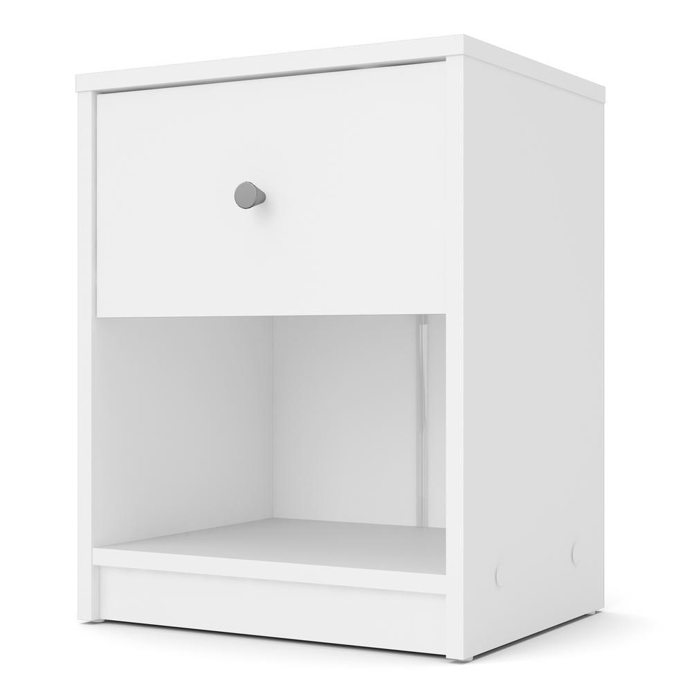 Scandinavian White Compact Nightstand with Eco-Friendly Design