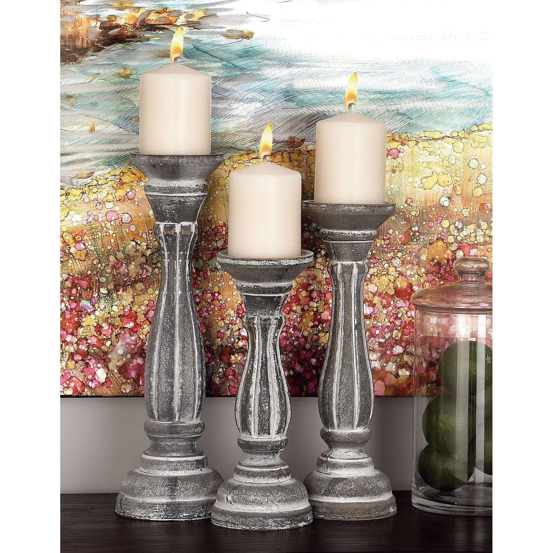 UMA Enterprises Wood Tabletop Candlestick