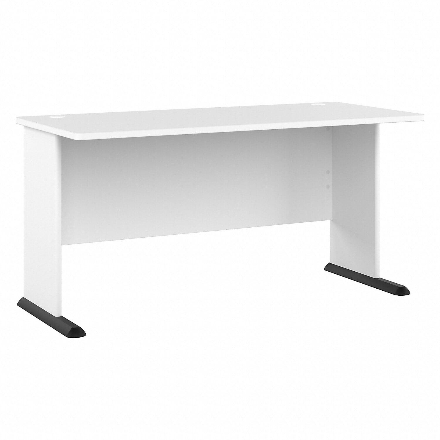 White Engineered Wood 60-Inch Gaming Desk