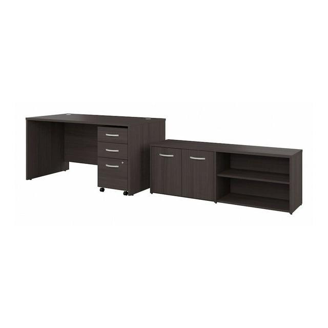 Office 500 Collection 3 Piece Rectangular 60W Computer Desk Office Set
