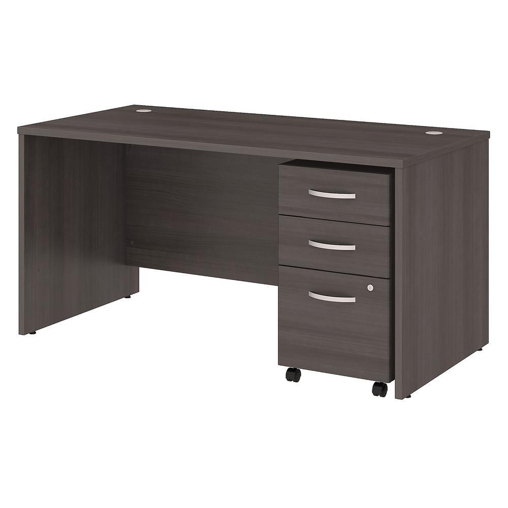 Bush Business Furniture Studio C Executive Office Desk with Mobile File Cabinet