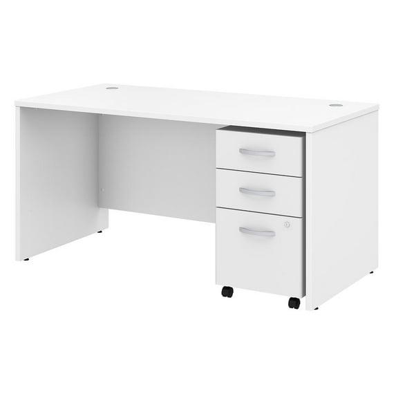 Studio C Executive Office Desk with Mobile File Cabinet