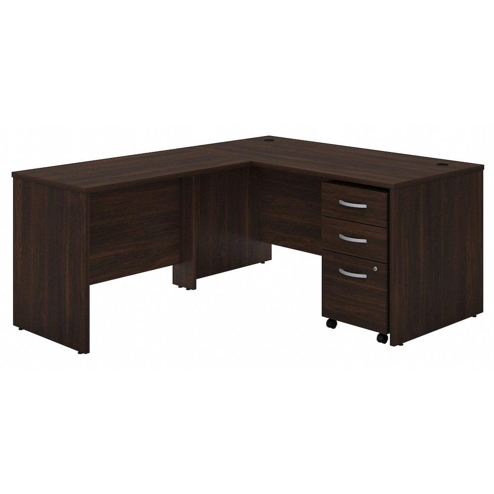 Bush Business Furniture Studio C L Shaped Desk with Mobile File Cabinet and Return