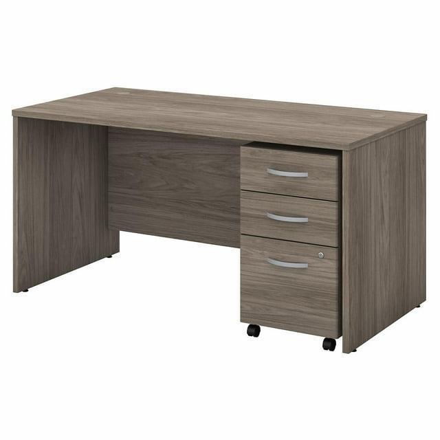 Studio C Executive Office Desk with Mobile File Cabinet