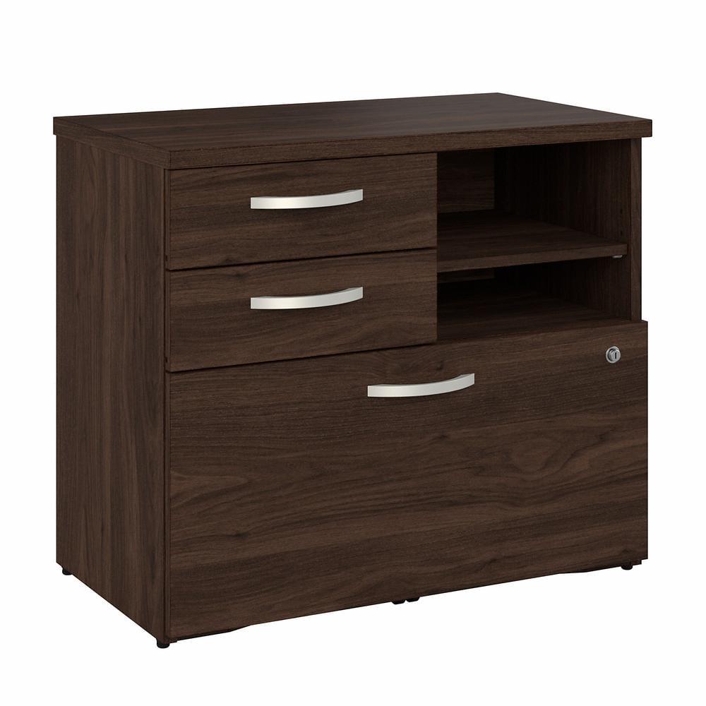 Studio C Office Storage Cabinet with Drawers in Black Walnut - Engineered Wood