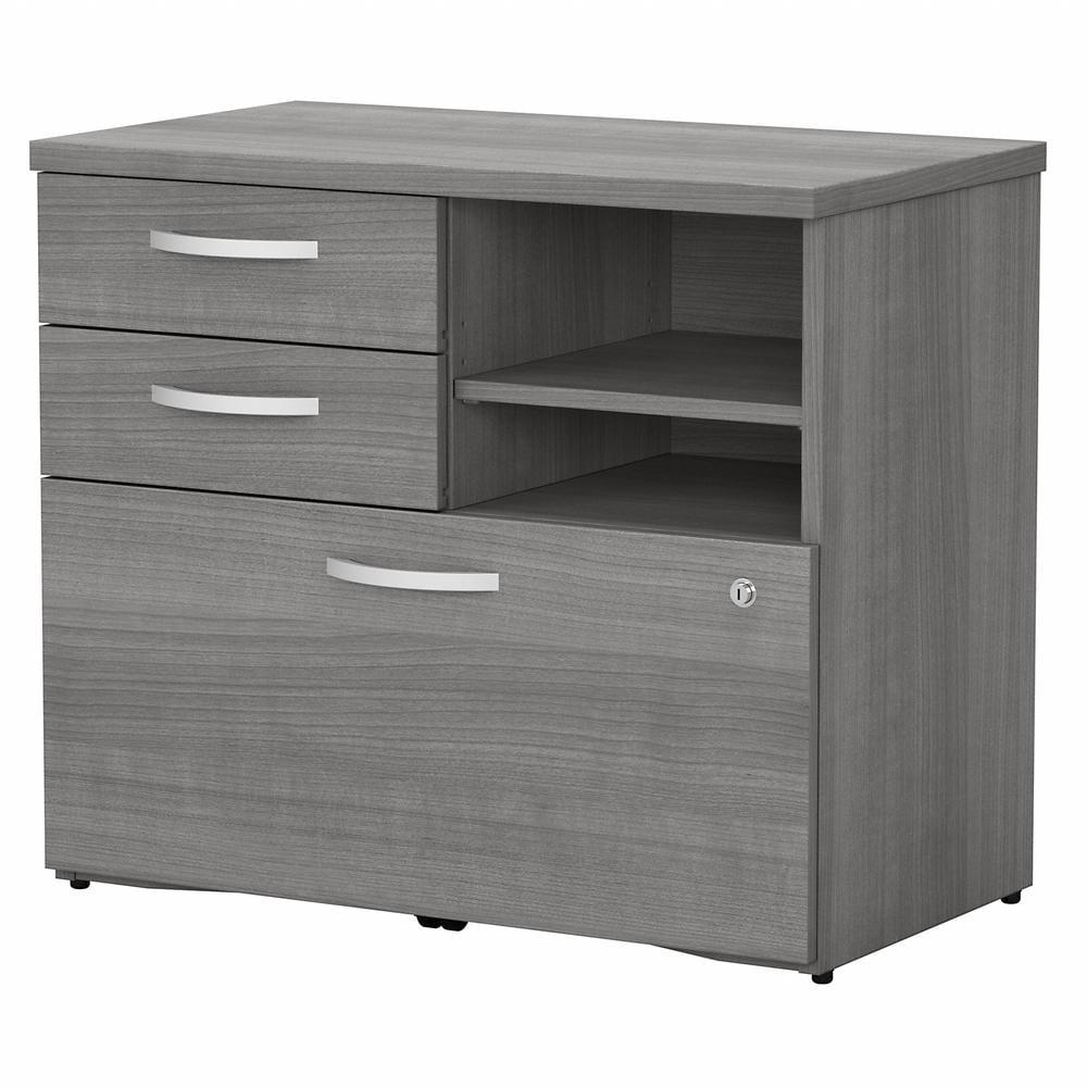 Studio C Office Storage Cabinet with Drawers in Platinum Gray - Engineered Wood