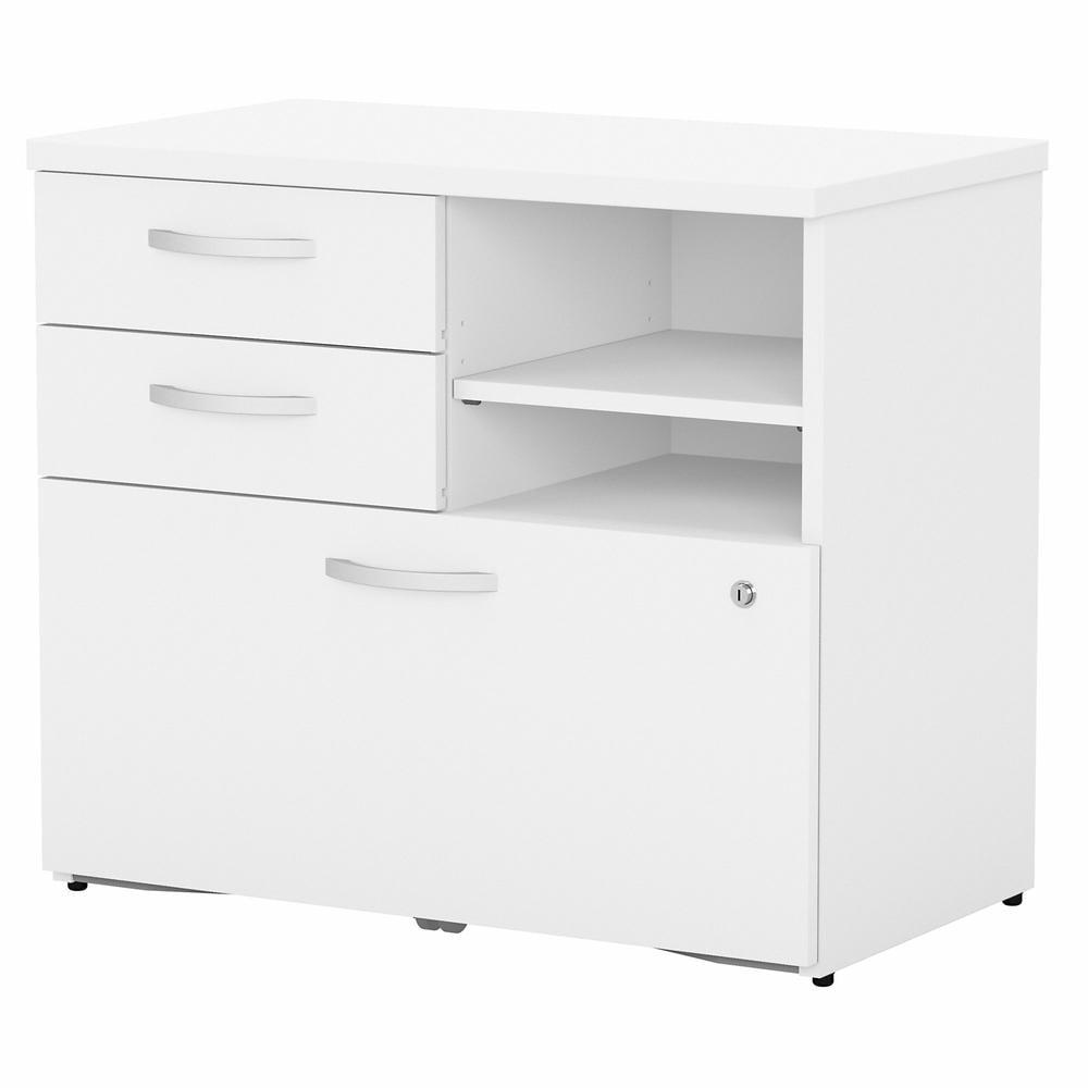 Studio C Office Storage Cabinet with Drawers in White - Engineered Wood