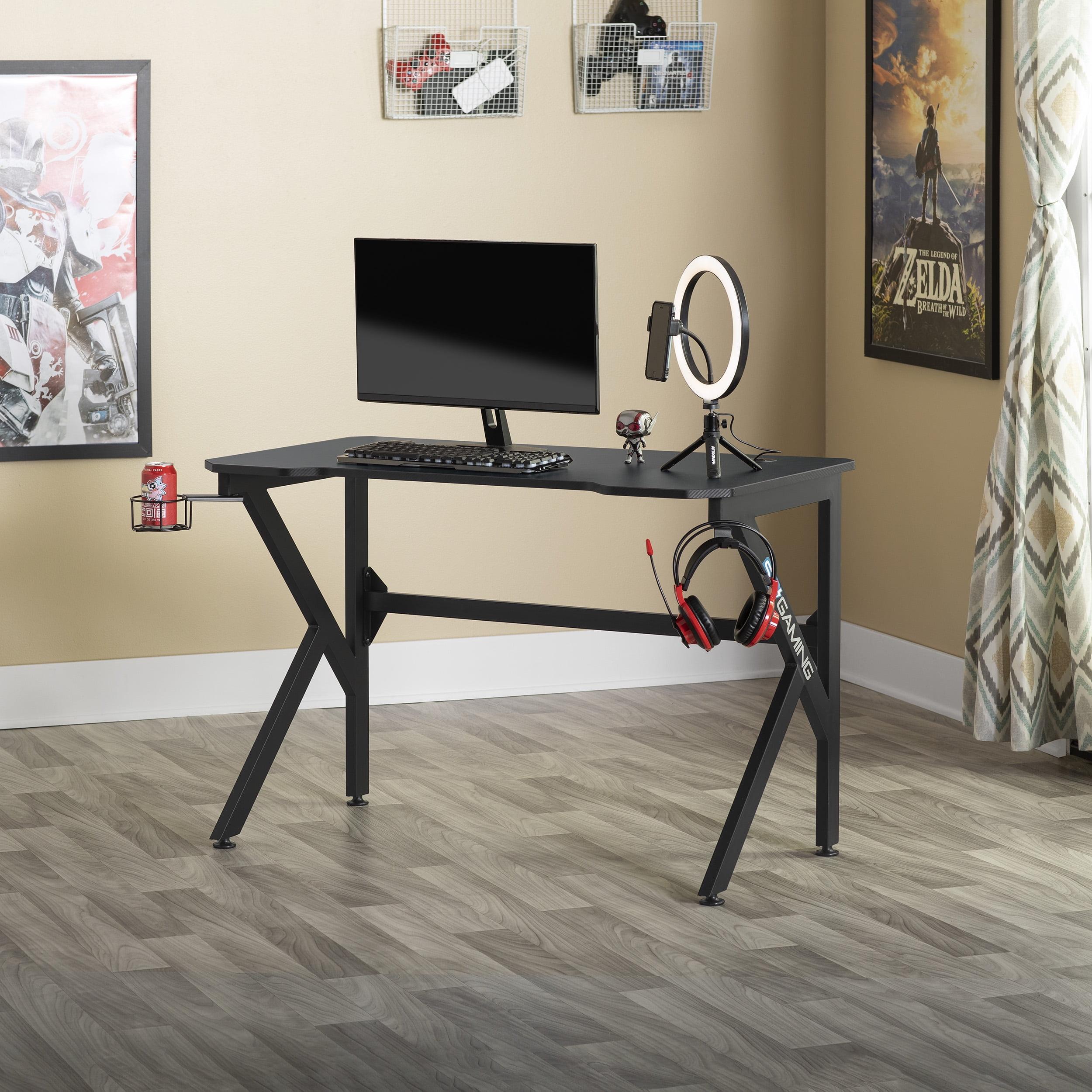 SD Gaming Saga PC Gaming Desk with Charging Hub