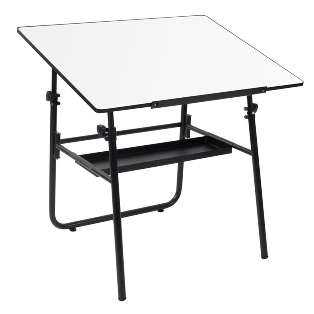 Ultima 42'' Black and White Adjustable Drafting Table