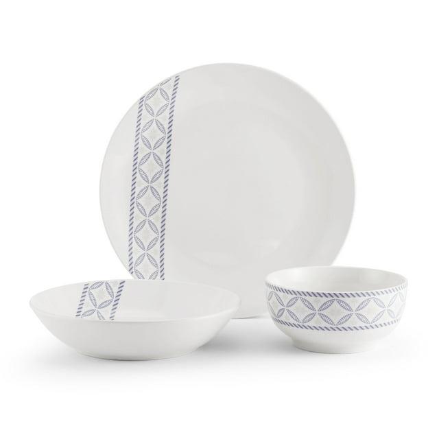 Studio Nova Preslie 18-Piece Porcelain Dinnerware Set, Service for 6