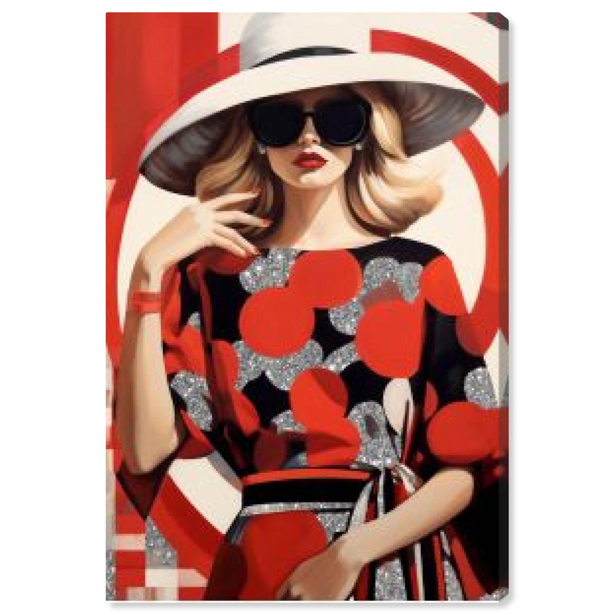 Art Remedy Stunning In Red II Canvas Retro Art Prints by Art Remedy