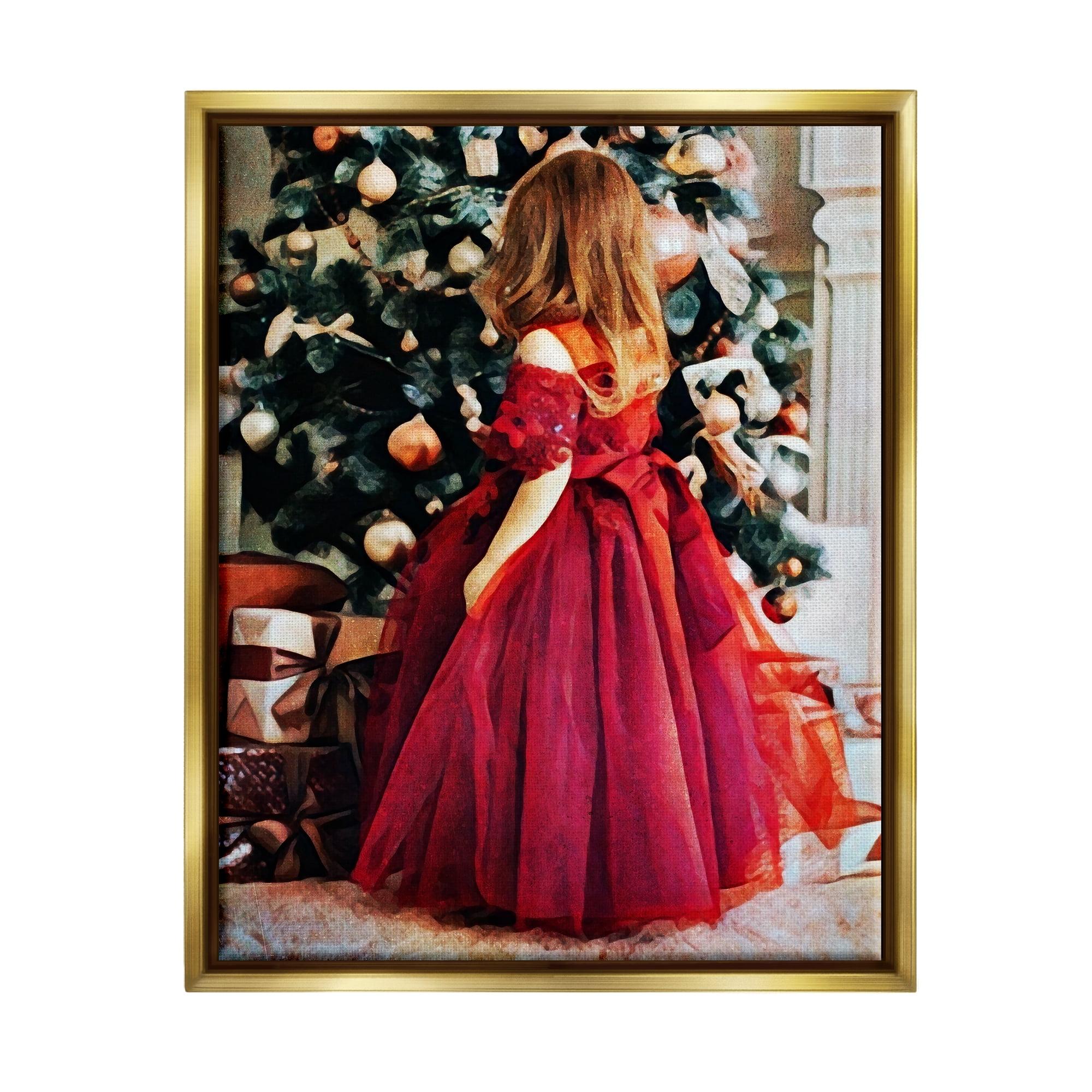 Stupell Industries " Child On Christmas Day Gifts " by Ashley Aldridge