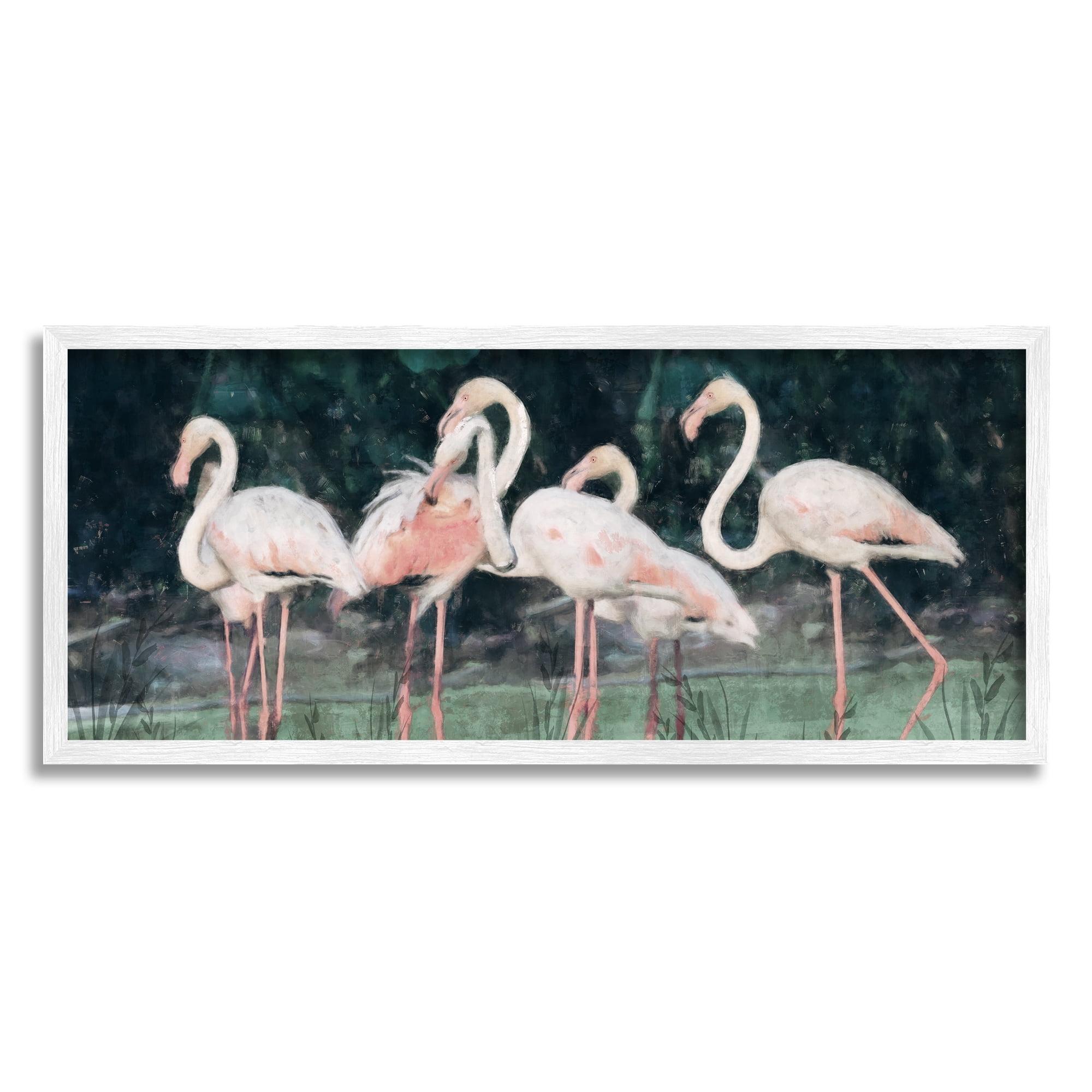 Stupell Industries " Flock Of Flamingos Tropical Waters "