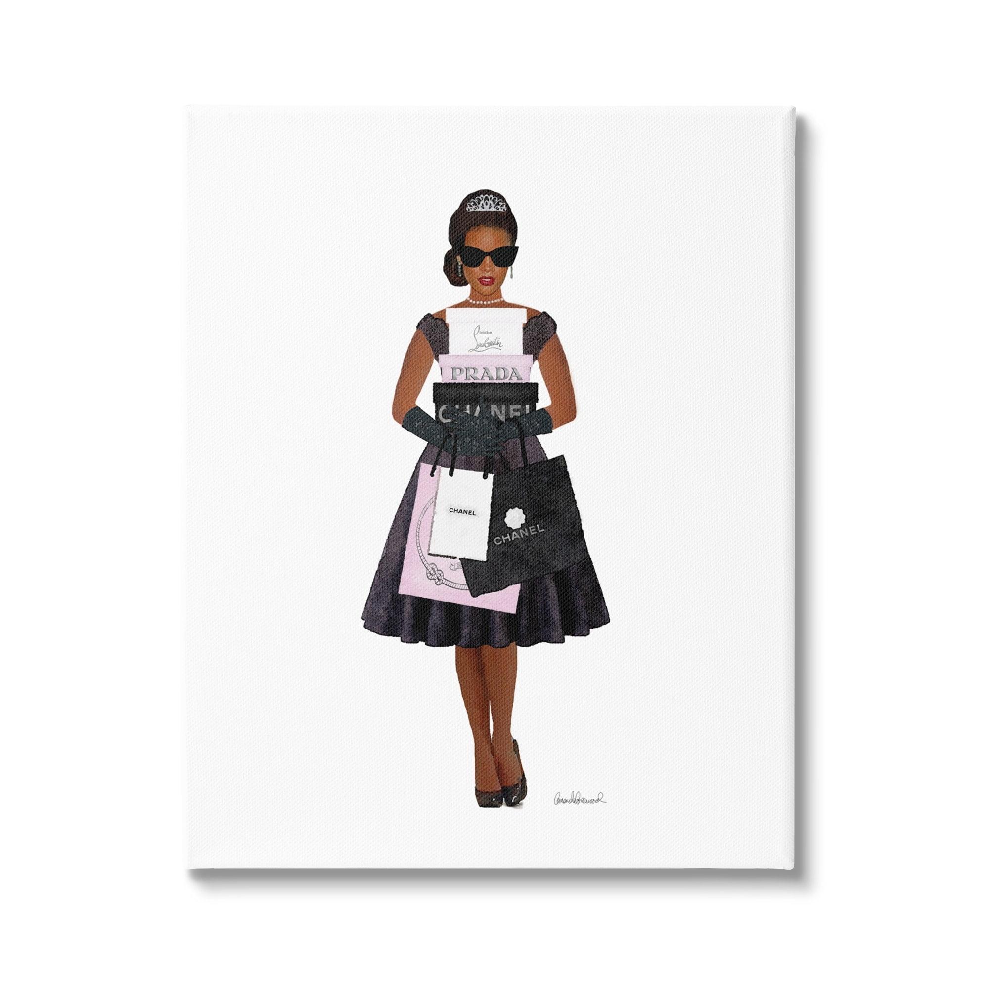 Stupell Industries " Glam Brand Fashion Shopping Woman " by Amanda Greenwood