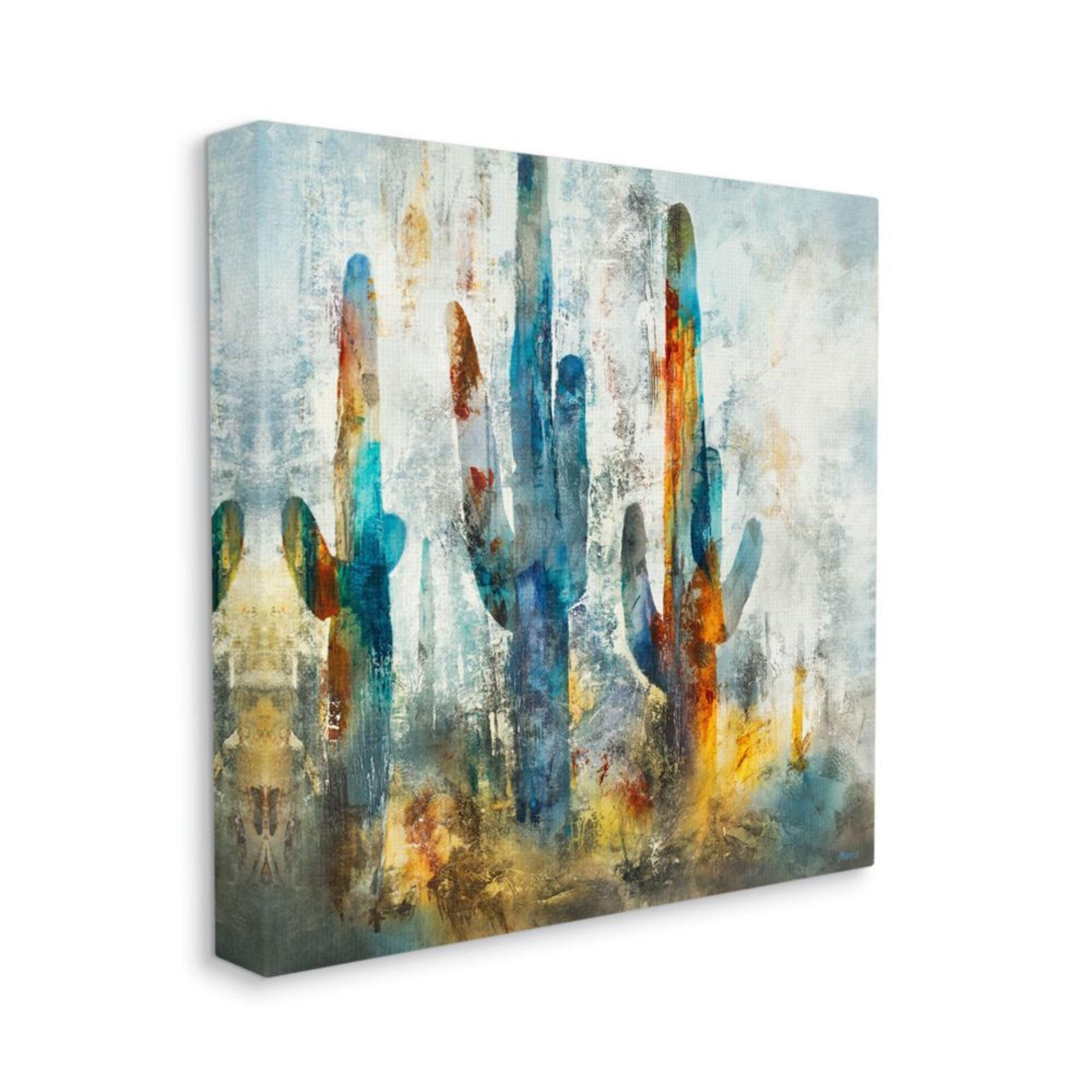 Stupell Industries Abstract Cacti Silhouettes Vibrant Succulent Colors by Scott Brems - Graphic Art Print