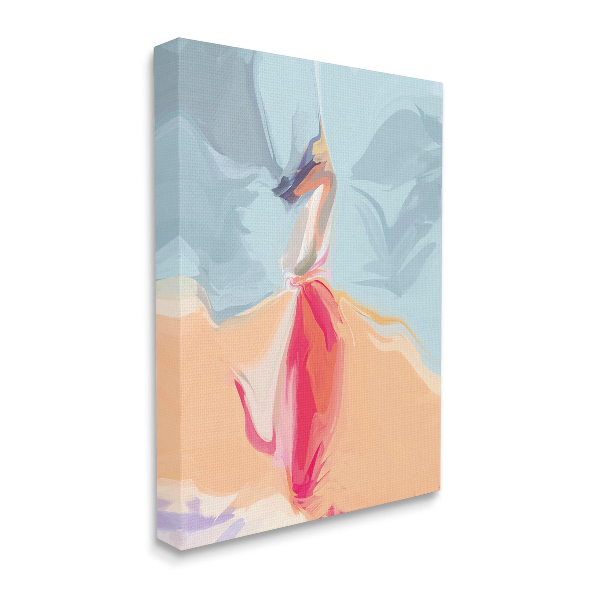 Stupell Industries Ae-524 " Abstract Figure Dancing Movement Pink Blue Orange "
