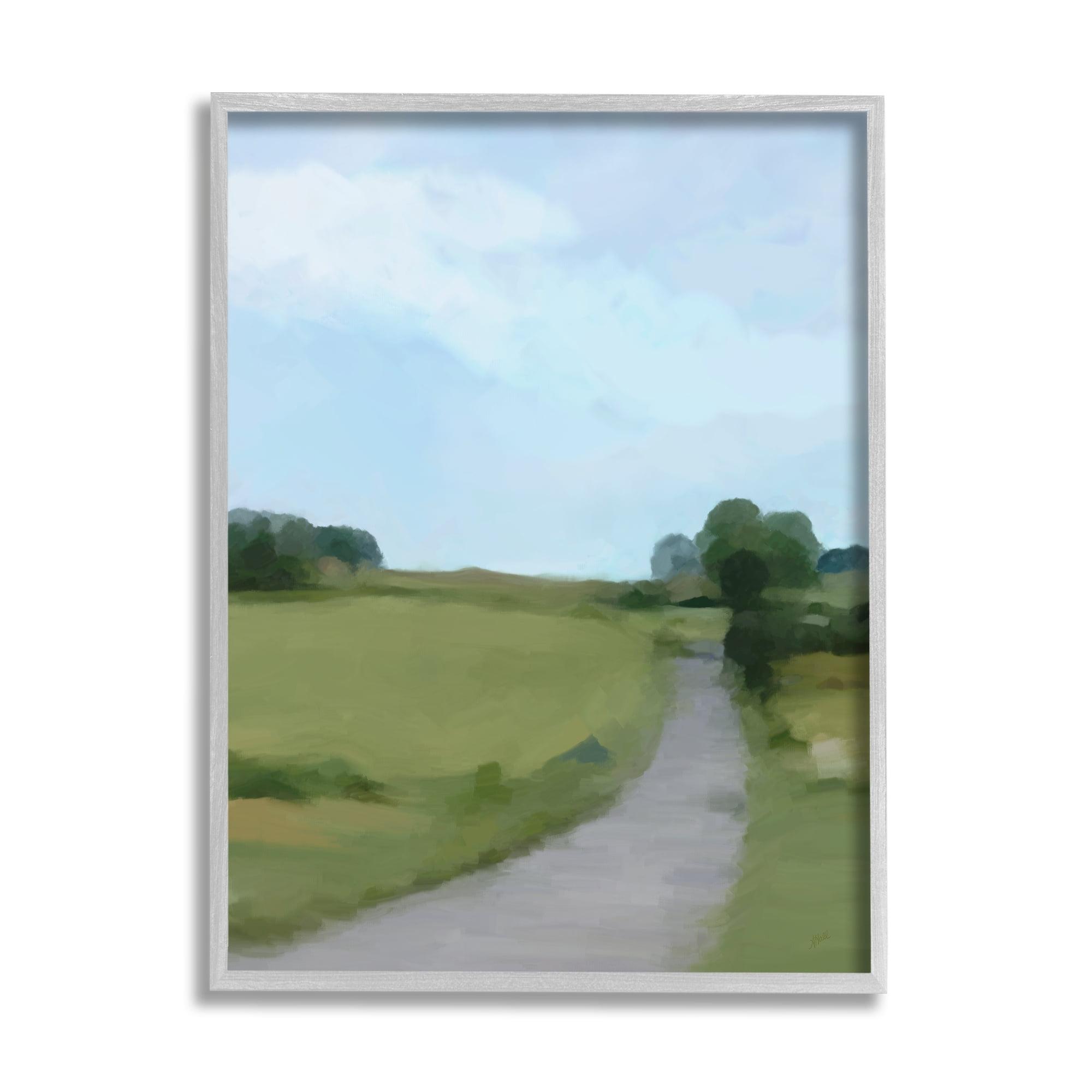 Stupell Industries " Abstract Path Through Grassland Rural Landscape Scene " by Amy Hall Painting Print