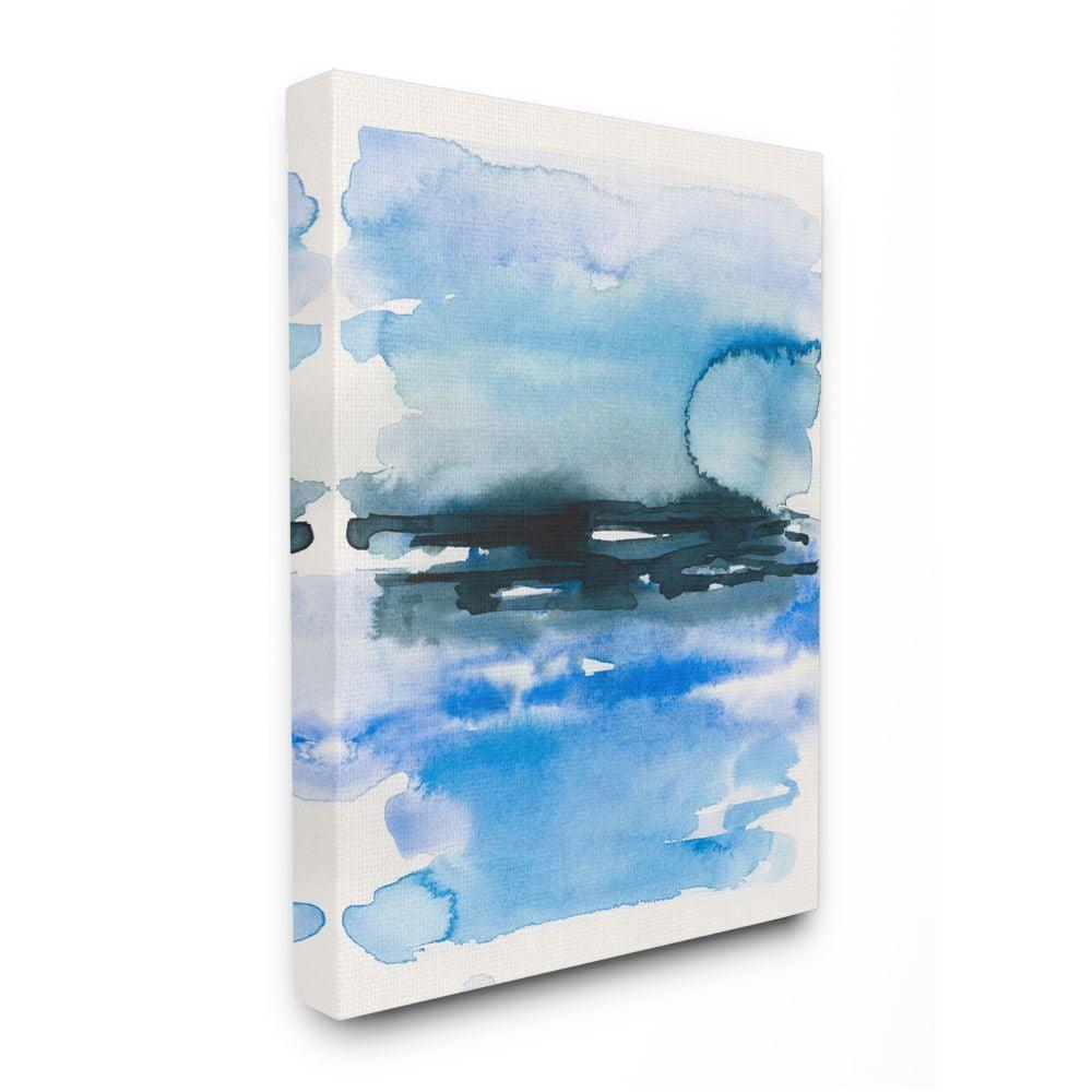 Stupell Industries " Abstract Sea Scape With Shades Of Blue Watercolor " by Victoria Barnes