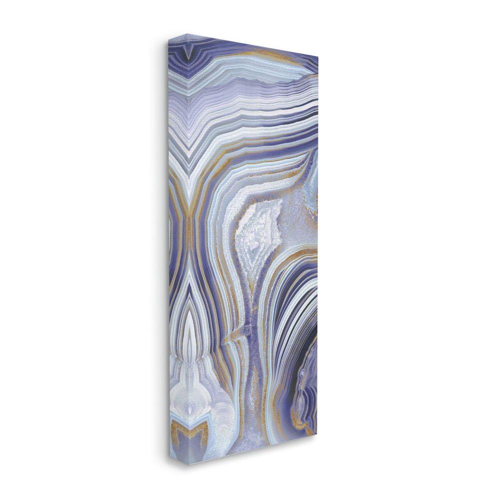 Stupell Industries Agate Crystal Pattern Gold Purple Abstract Design Canvas Wall Art by Danielle Carson