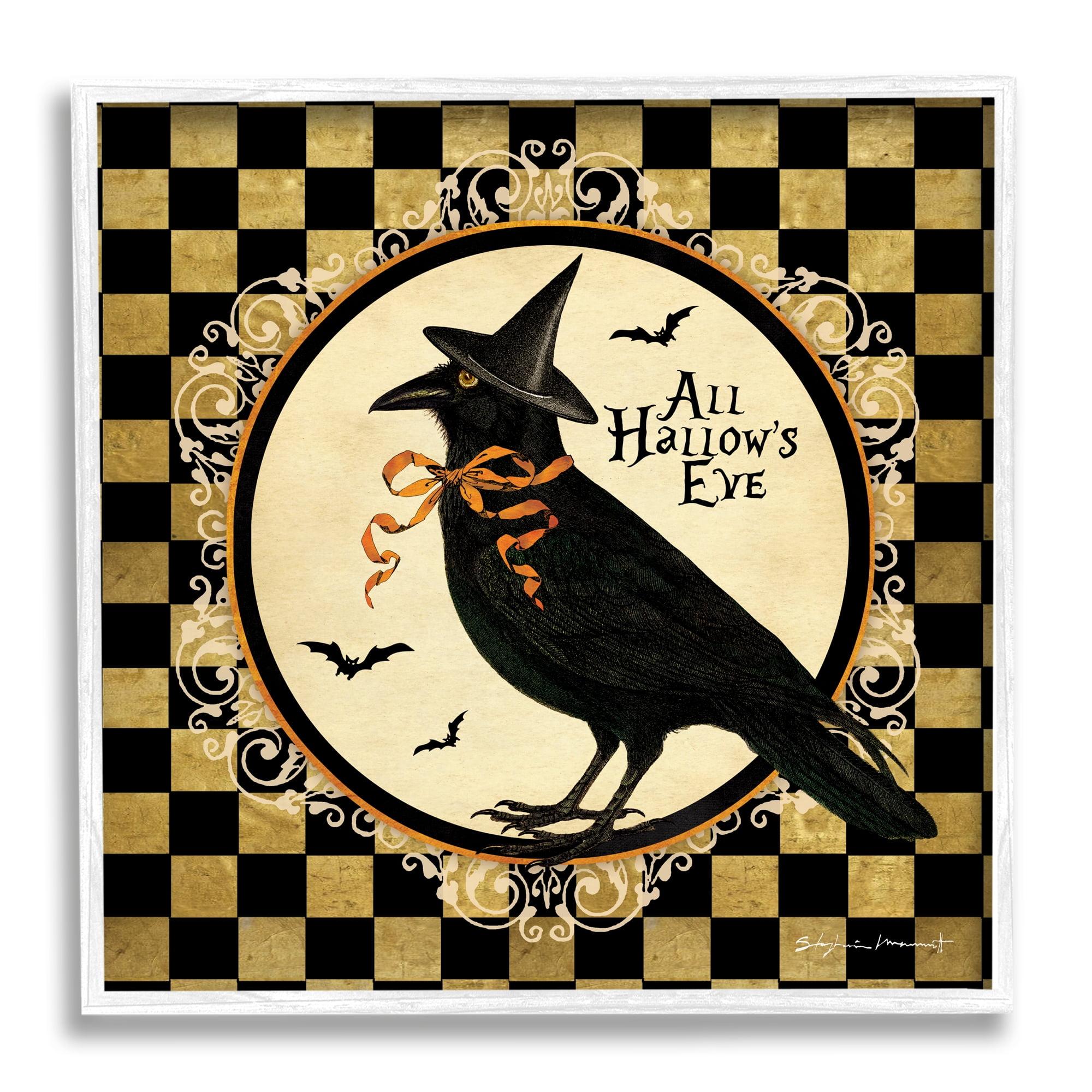 Stupell Industries " All Hallow's Eve Halloween Crow " by Stephanie Workman Marrott