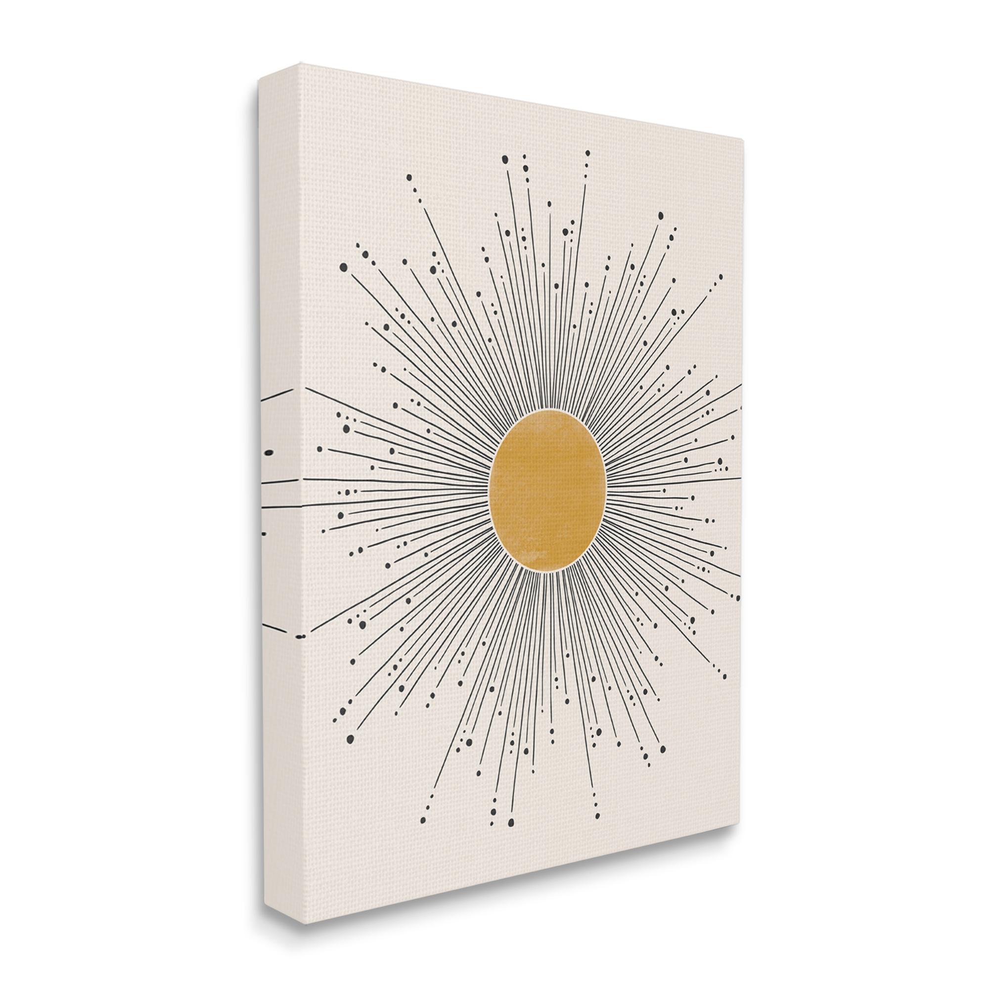 Stupell Industries " Art Deco Summer Sun Geometric Line Bursts " by JJ Design House LLC