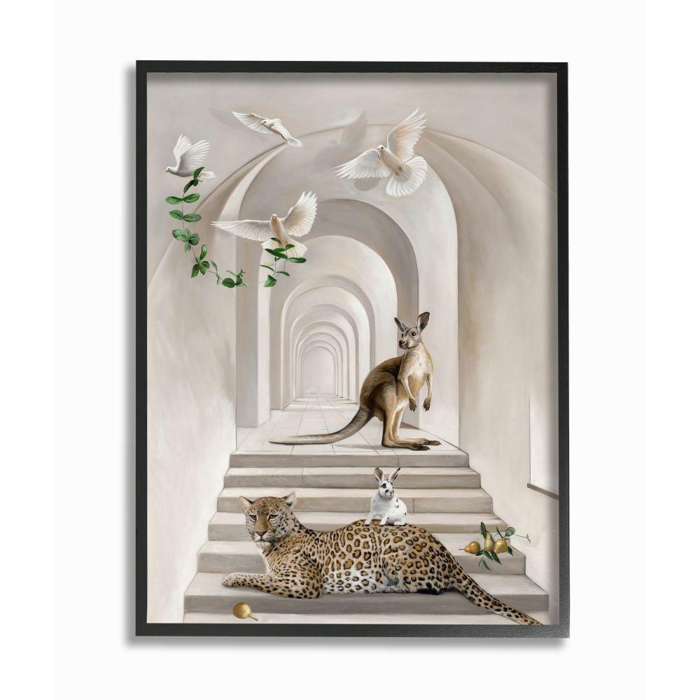 Stupell Industries " Australian Animals In Organic Architecture Kangaroo Doves " by Daphne Polselli