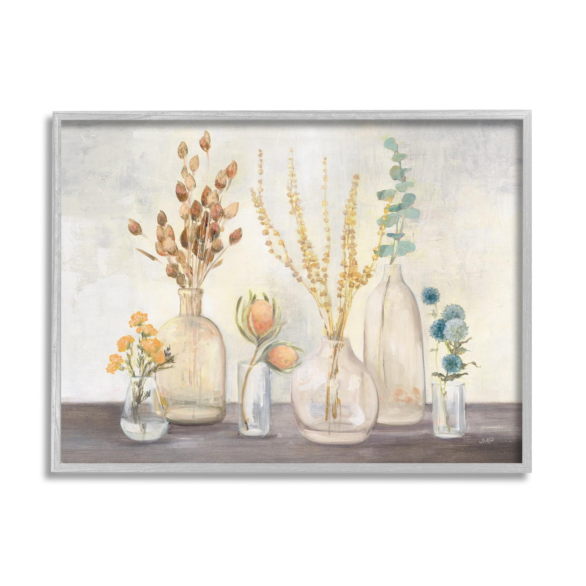 Stupell Industries Autumn Wildflower Farmhouse Bouquets Rustic Floral Painting Framed Giclee Art by Julia Purinton