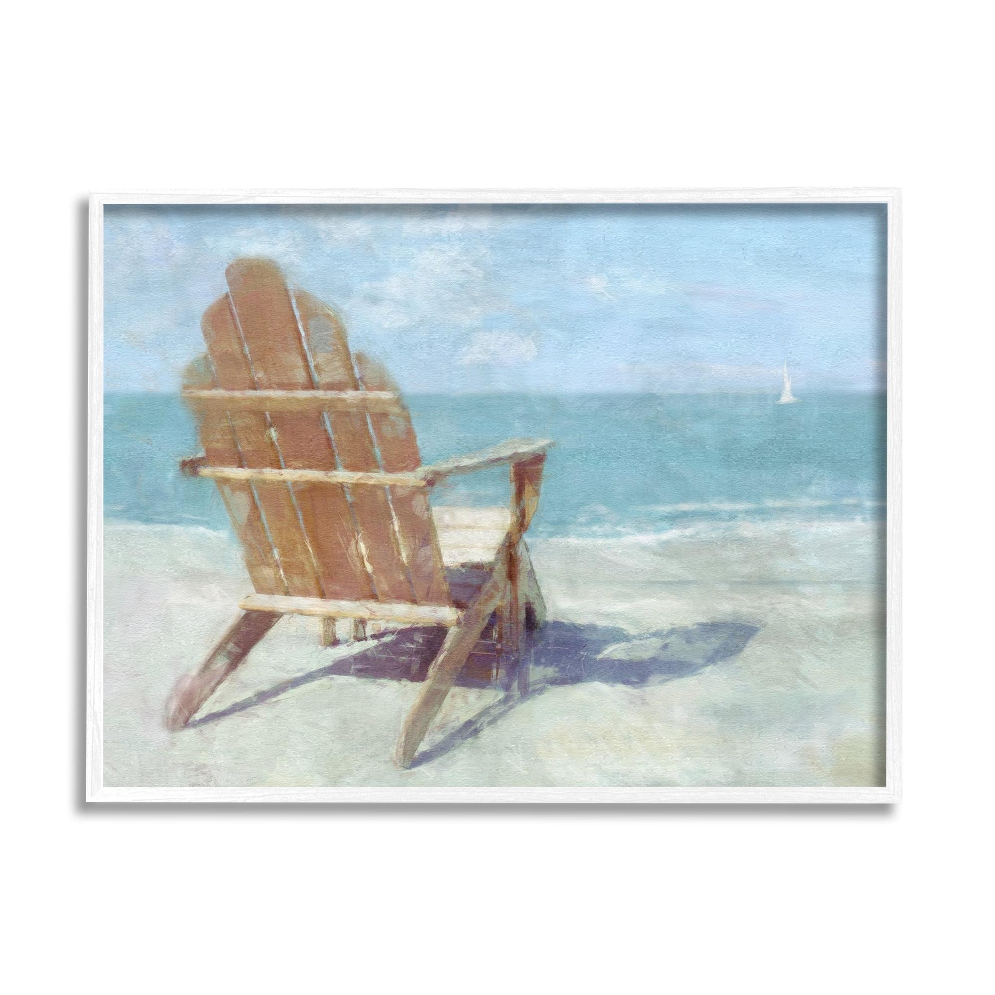 Stupell Industries " Beach Chair By Shore " by Noah Bay